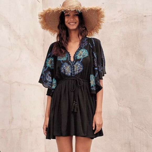 flower white mini dress Karena Mini Dress White | Blue Floral | White | Blue Floral | Womens